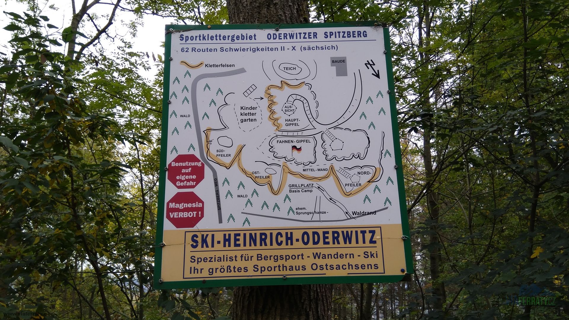 Reisenboulder - plánek lezecké oblasti
